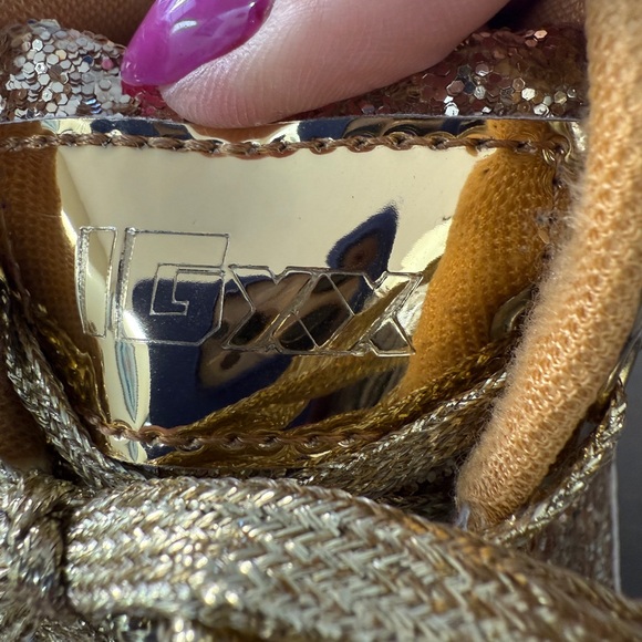 Gold Glitter High-Top Sneakers - Picture 5 of 5